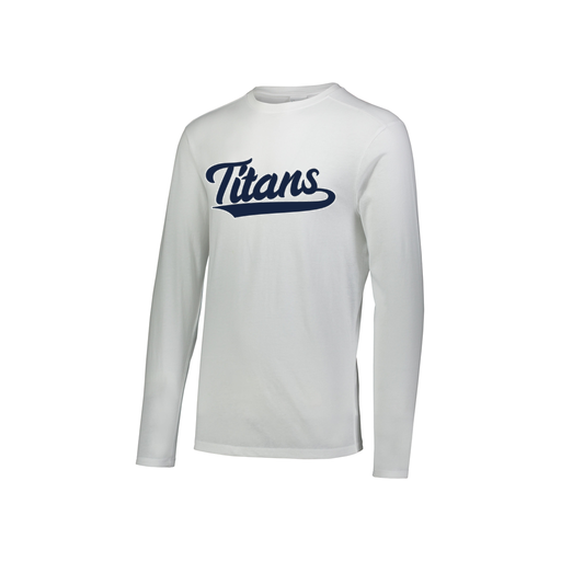 [FTLCUBWH-YS-LOGO3] Decker Youth Tri-Blend T-Shirt - Long Sleeve (Youth S, White, Logo 3)