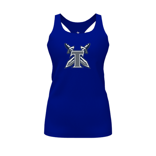 [FT0TRBRY-FYS-LOGO2] Decker Racerback Tank Top (Female Youth S, Royal, Logo 2)
