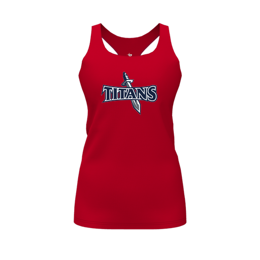 [FT0TRBRD-FYS-LOGO1] Decker Racerback Tank Top (Female Youth S, Red, Logo 1)