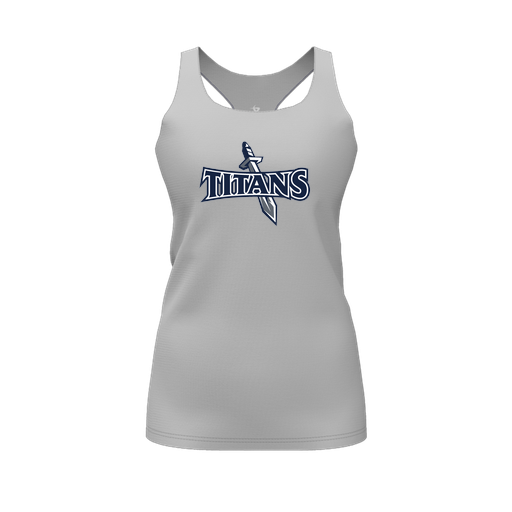 [CUS-DFW-RCBK-PER-GRY-FYS-LOGO1] Racerback Tank Top (Female Youth S, Gray, Logo 1)