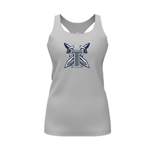 [FT0TRBGY-FYS-LOGO2] Decker Racerback Tank Top (Female Youth S, Gray, Logo 2)