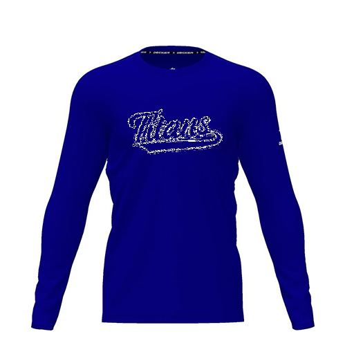 [FTLCDFRY-YXS-LOGO3] Dri Fit Performance T-Shirt (Youth XS, Royal, Logo 3, Long Sleeve)