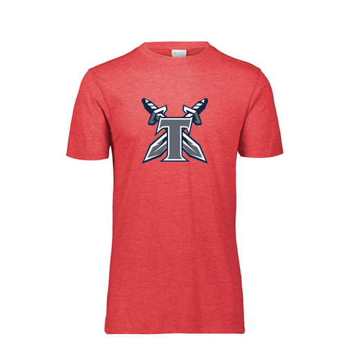 [FTSCUBRD-YS-LOGO2] Decker Youth Tri-Blend T-Shirt - Short Sleeve (Youth S, Red, Logo 2)