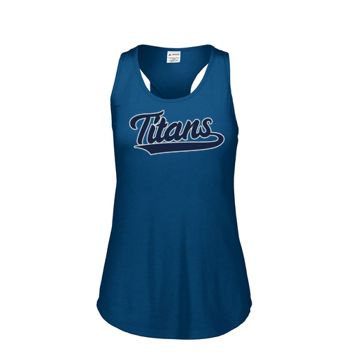 [FT0TUBNV-FAS-LOGO3] Ladies Tri Blend Tank Top (Female Adult S, Navy, Logo 3)