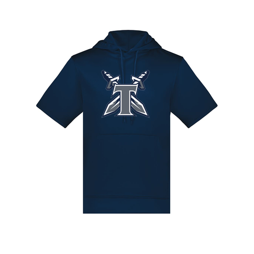 [6871.065.S-LOGO2] Men's Dri Fit Short Sleeve Hoodie (Adult S, Navy, Logo 2)