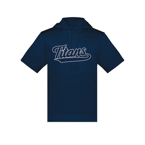 [6871.065.S-LOGO3] Men's Dri Fit Short Sleeve Hoodie (Adult S, Navy, Logo 3)