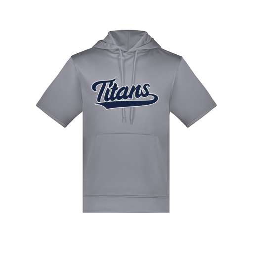 [6871.059.S-LOGO3] Men's Dri Fit Short Sleeve Hoodie (Adult S, Gray, Logo 3)