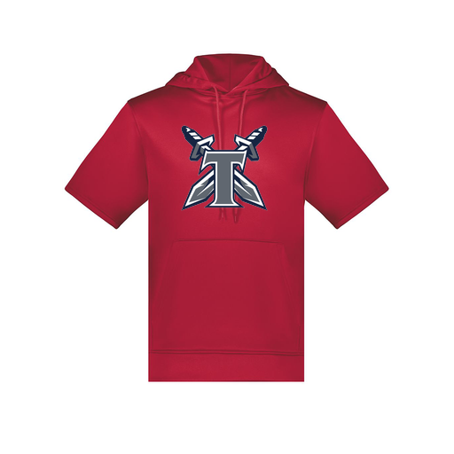 [6871.083.S-LOGO2] Men's Dri Fit Short Sleeve Hoodie (Adult S, Red, Logo 2)