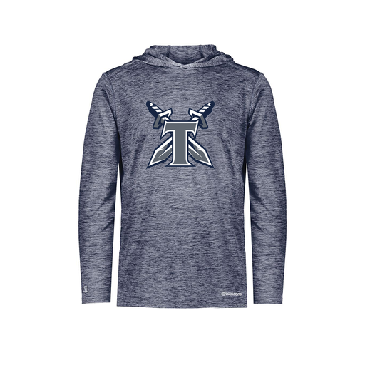 [FOLHCGNV-YS-LOGO2] Decker Youth Charge Hoodie (Youth S, Navy, Logo 2)