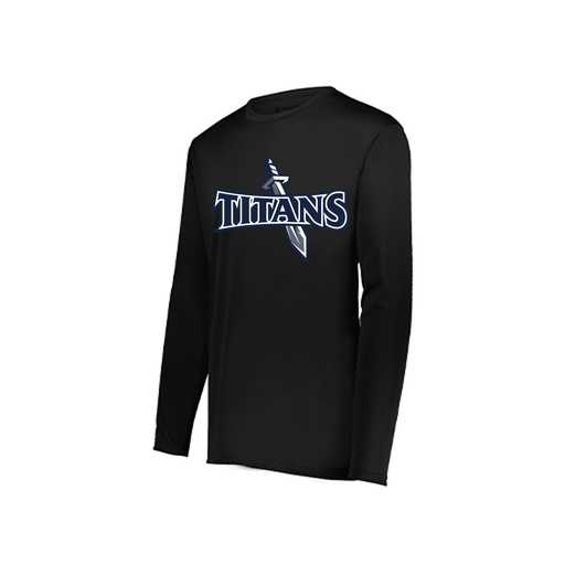 [222822.080.XS-LOGO1] Men's LS Smooth Sport Shirt (Adult XS, Black, Logo 1)