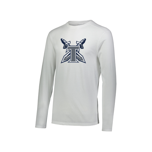 [FTLCUBWH-AXS-LOGO2] Decker Men's Tri-Blend T-Shirt - Long Sleeve (Adult XS, White, Logo 2)