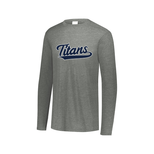 [FTLCUBGY-AXS-LOGO3] Decker Men's Tri-Blend T-Shirt - Long Sleeve (Adult XS, Gray, Logo 3)