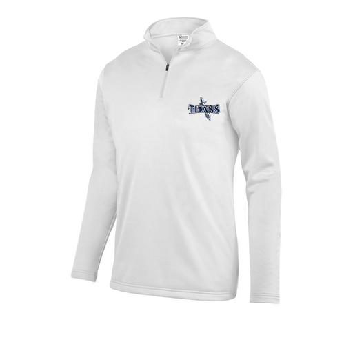 [FOLQFFWH-AS-LOGO1] Decker Men's FlexFleece 1/4 Zip (Adult S, White, Logo 1)