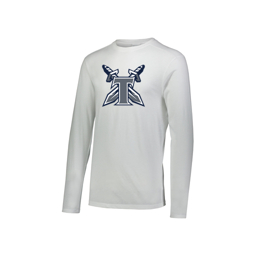[3076.005.S-LOGO2] Youth LS Ultra-blend T-Shirt (Youth S, White, Logo 2)