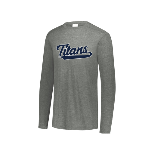 [3076.013.S-LOGO3] Youth LS Ultra-blend T-Shirt (Youth S, Gray, Logo 3)