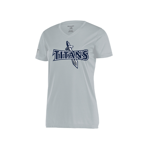 [222820.099.S-LOGO1] Ladies Movement Dri Fit Shirt (Female Adult S, Silver, Logo 1)